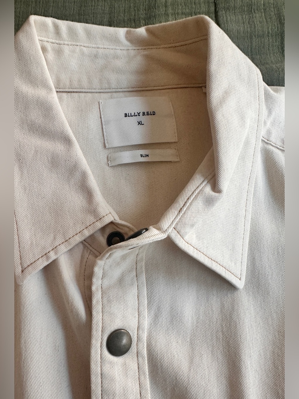 Billy Reid Pale Button-Down Snap Shirt - Picture 2 of 2